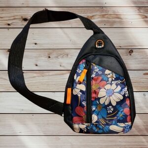 Floral Sling Bag with Accents